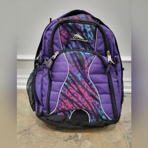 HIGH SIERRA TECH SPOT BACKPACK SUSPENSION STRAP SYSTEM purple & graphics